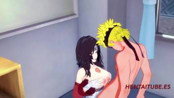 Naruto Hentai 3D - Kurenai bobjob and fuck by Naruto and he cums in her boobs and pussy