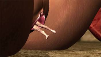 A beautiful girl reduces her boyfriend and puts him in her pussy. 3D VR animation hentai video game  Virt a Mate anime cartoon